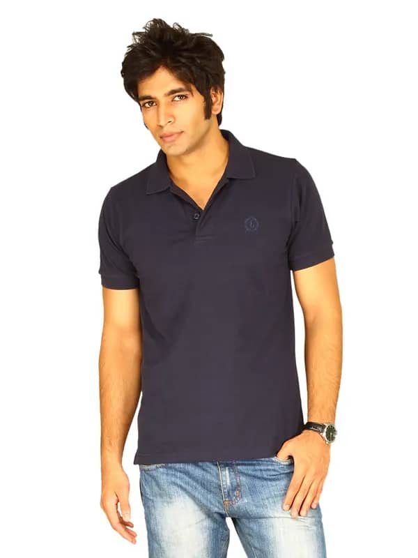 Lee Men's Navy Blue Polo T-shirt