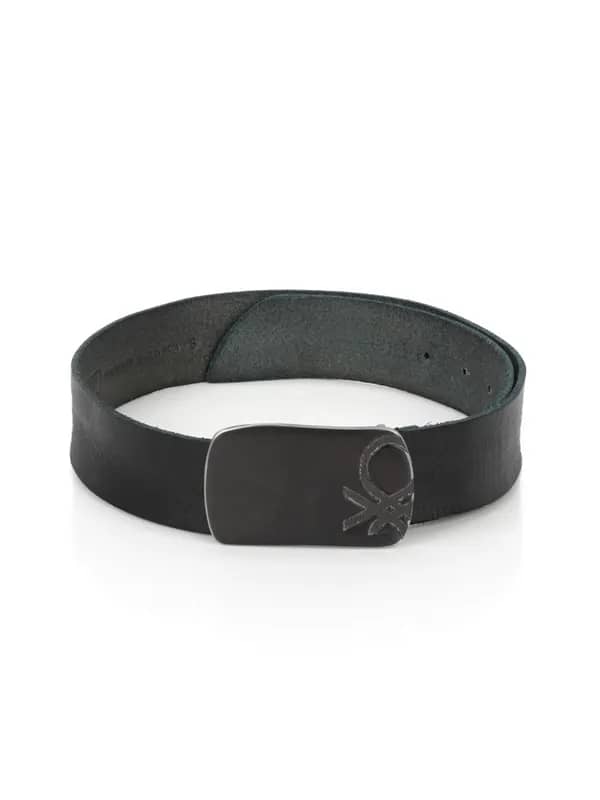 United Colors of Benetton Men Leather Black Belt