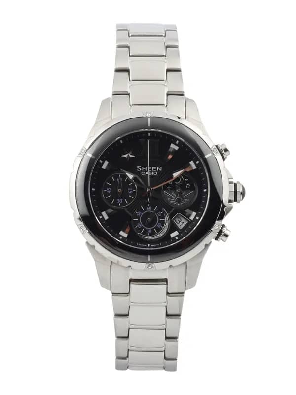 CASIO Sheen Women Black Dial Chronograph Watch SX024 SHE-5512D-1ADF