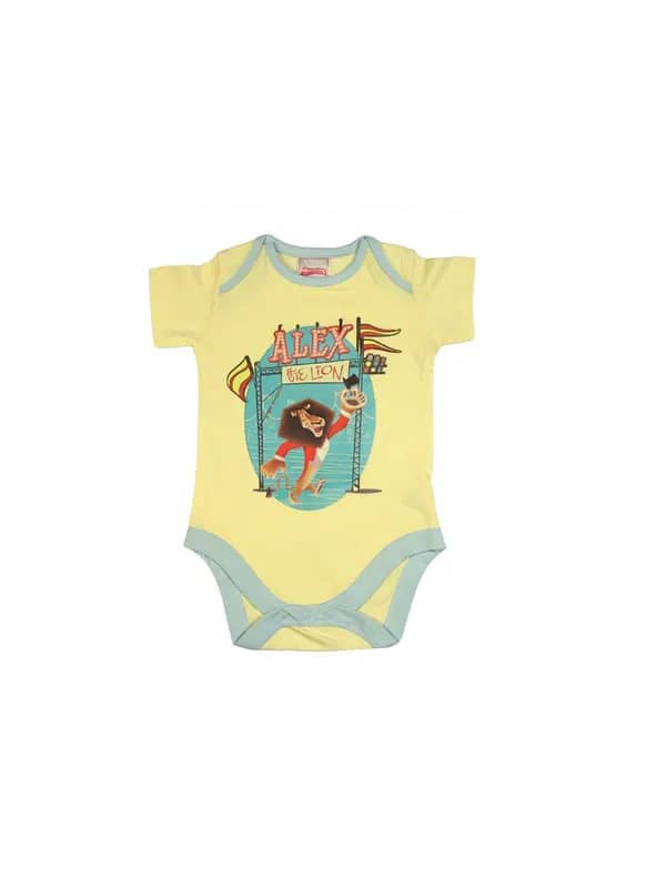 Madagascar3 Infant Boys Lemon Yellow Snapsuit Romper