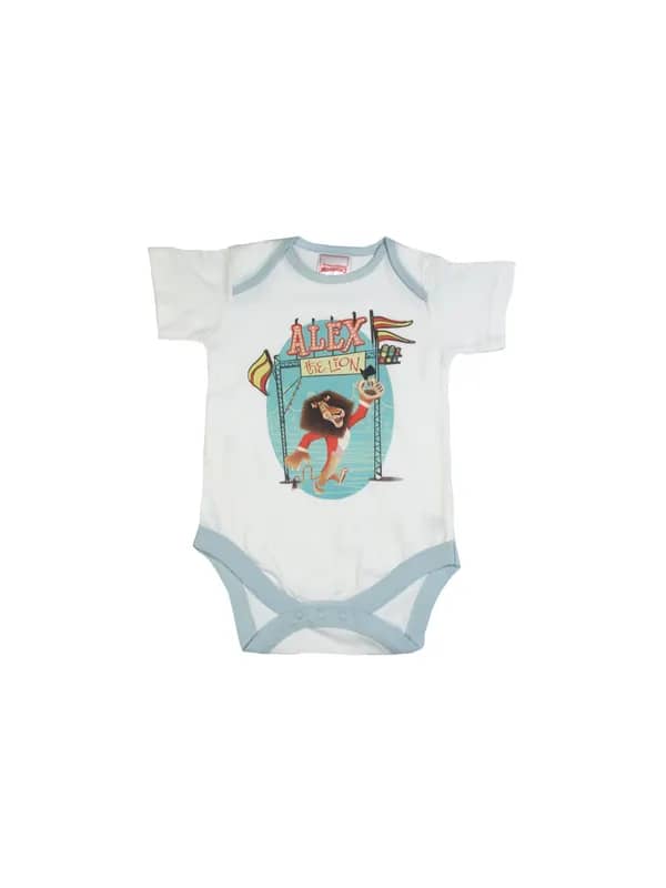 Madagascar3 Infant Boys White Snapsuit Romper