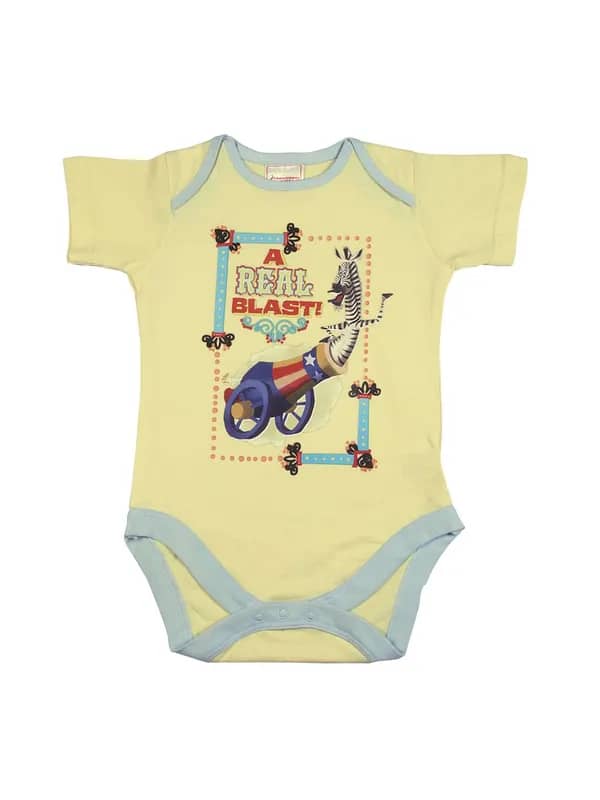 Madagascar3 Infant Girls Lemon Yellow Snapsuit Romper