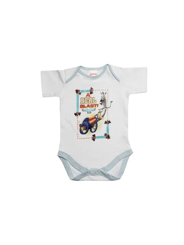 Madagascar3 Infant Boys White Snapsuit Romper