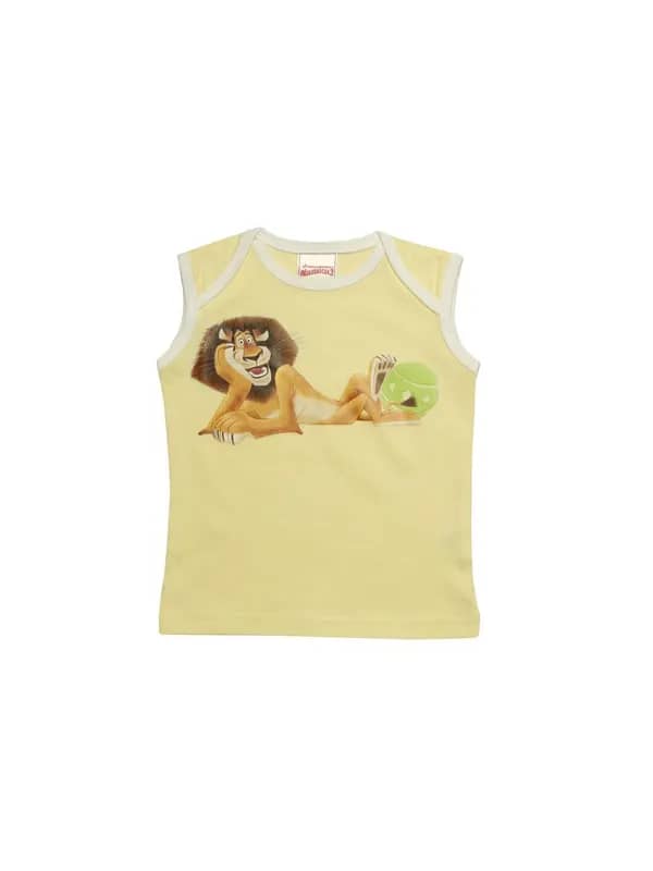 Madagascar3 Boys Yellow Innerwear Vest