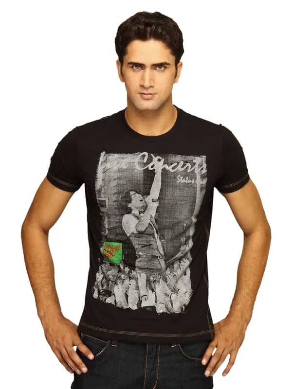 Status Quo Men's Concerts Black T-shirt