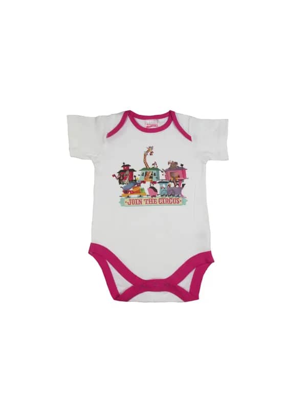 Madagascar3 Infant Boys White Snapsuit Romper