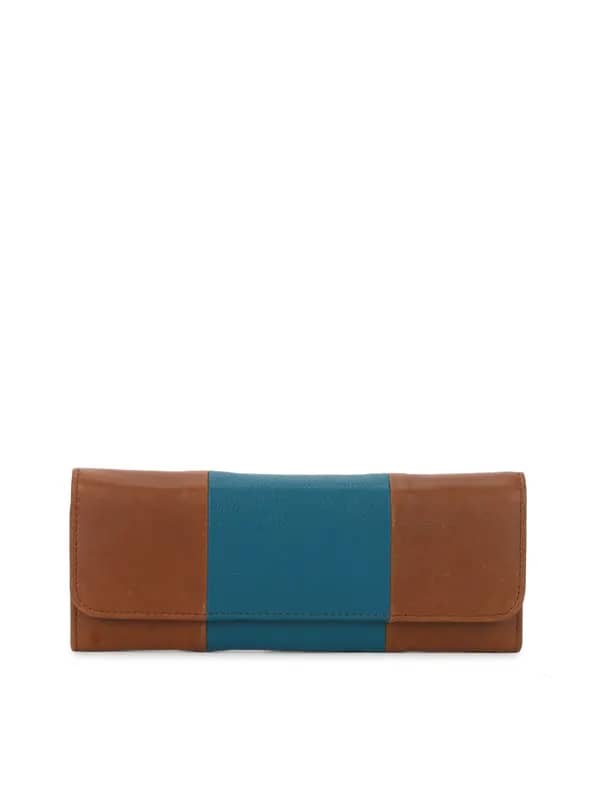 Wills Lifestyle Women Blue & Brown Wallet