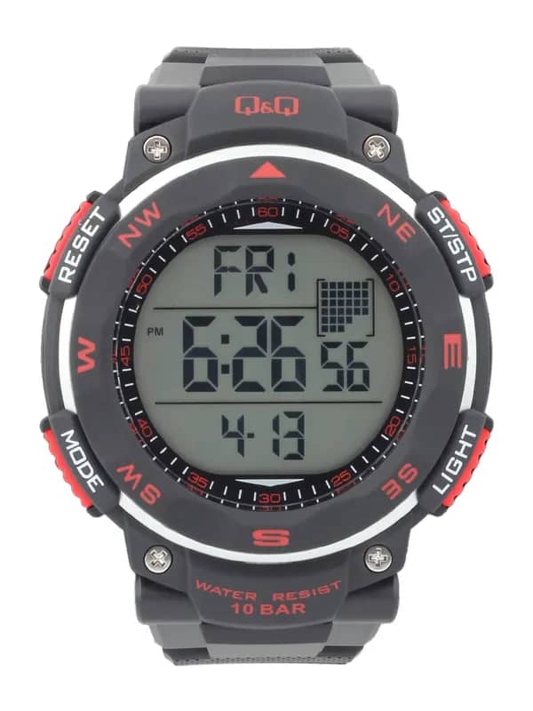 Q&Q Men Black Digital Watch M124J001Y