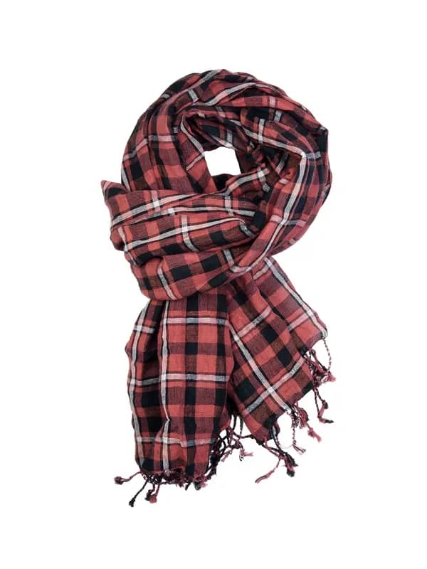Reid & Taylor Men Red & Black Scarf