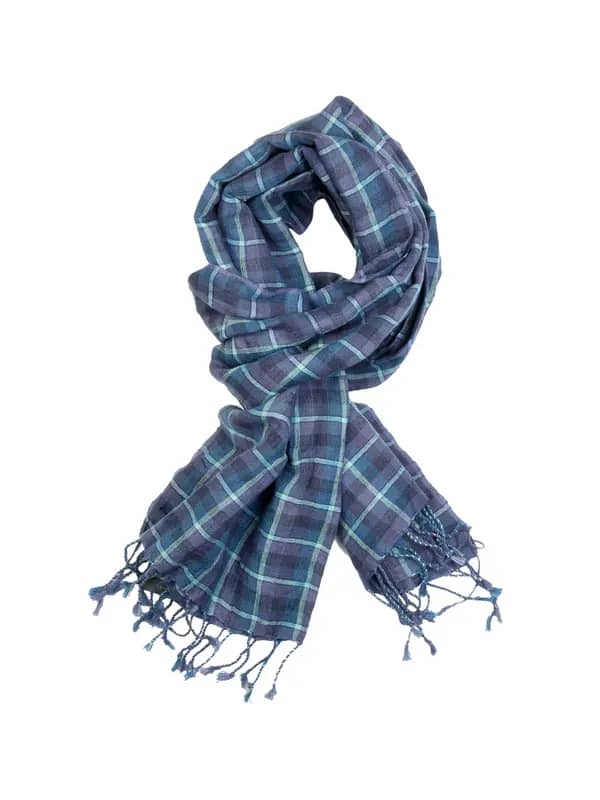 Reid & Taylor Men Blue Scarf