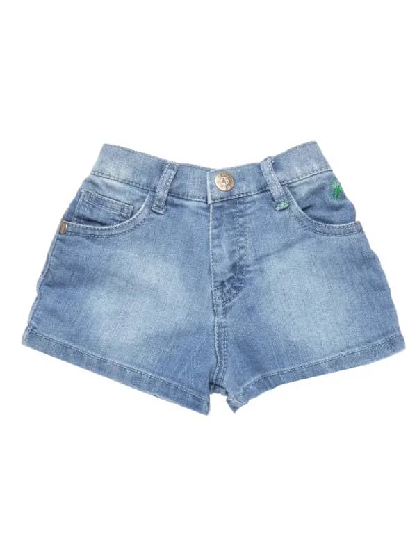 Gini and Jony Girls Woven Blue Shorts