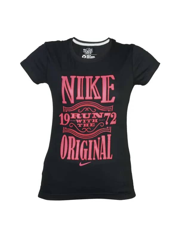Nike Women Black T-shirt
