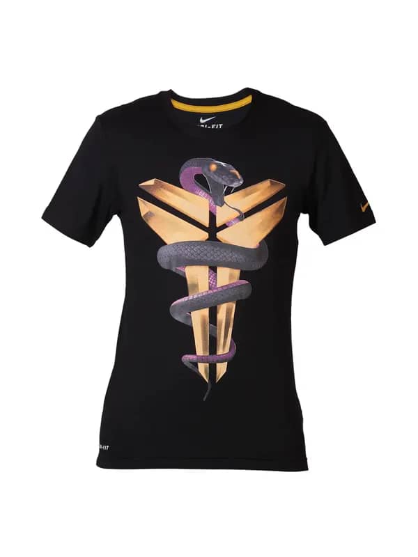 Nike Men Printed Mamba Black T-shirt