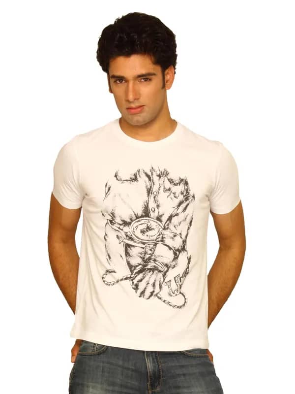Wrangler Men's Rodeo Sketch White T-shirt