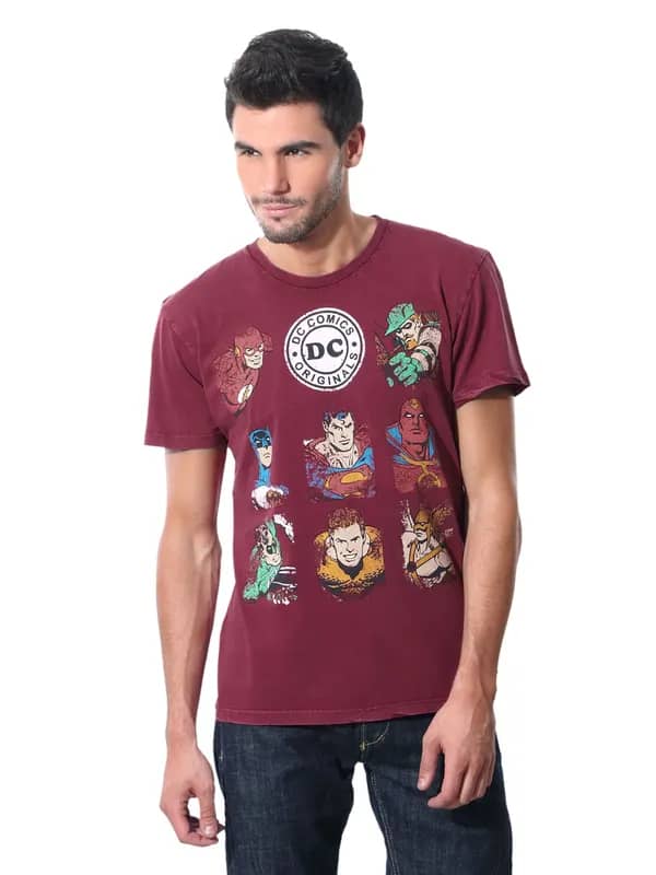 DC Comics Men Crew Red T-shirt