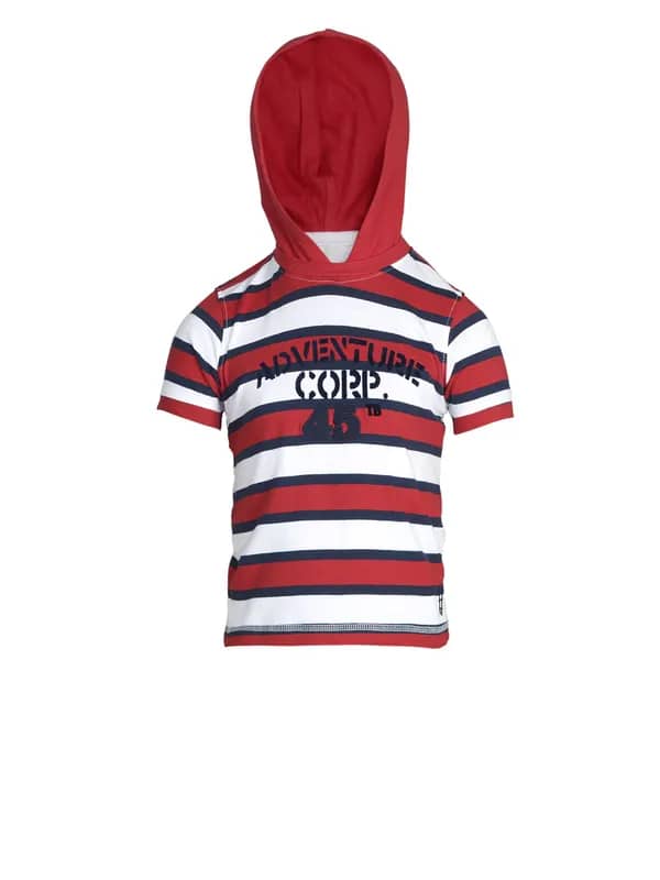 Allen Solly Kids Boys Flock Print Red T-shirt