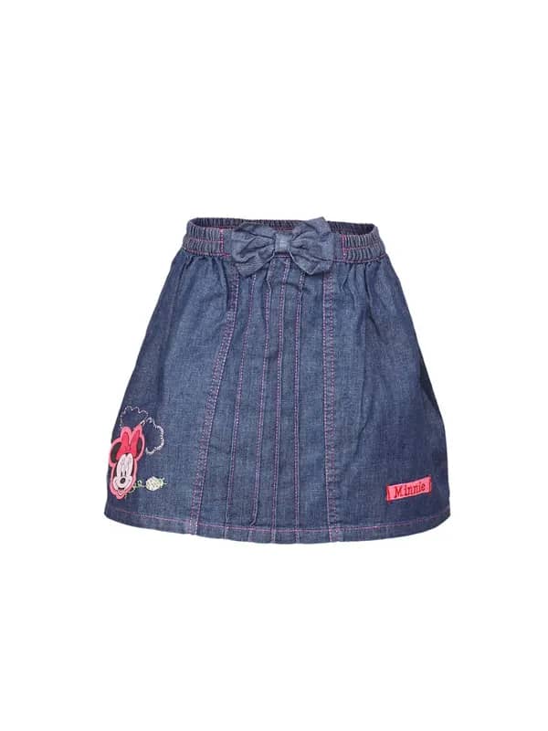 Disney Kids Girl's Denim Minnie Dark Blue Skirt