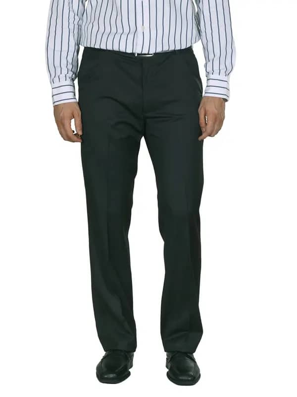 Arrow Men Charcoal Striped Trousers