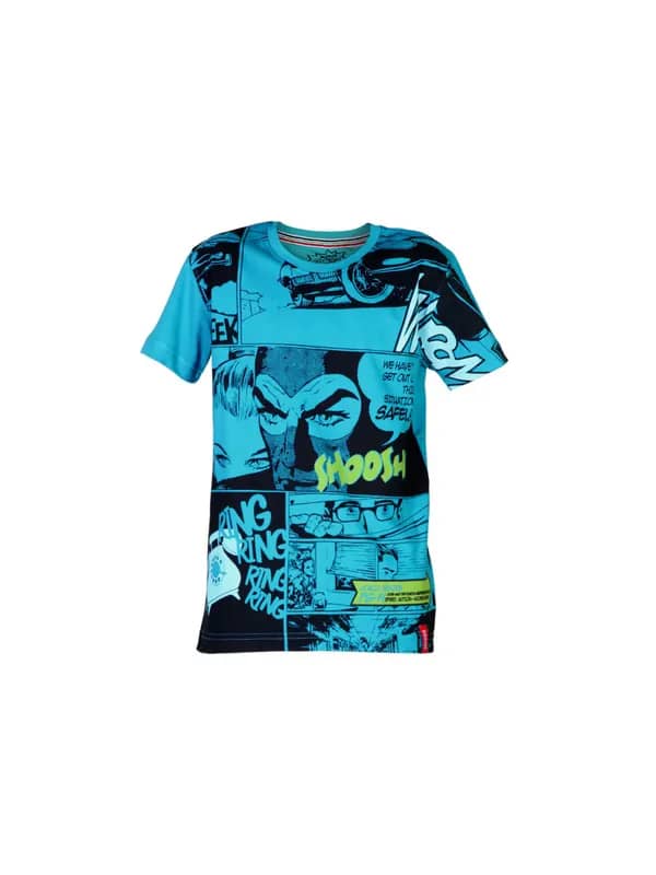 Gini and Jony Boys Comics Blue T-shirt