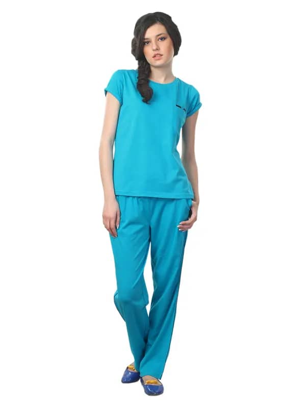 Femella Women Blue Nightdress