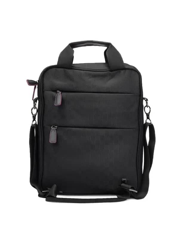 Peter England Unisex Black Messanger Bag