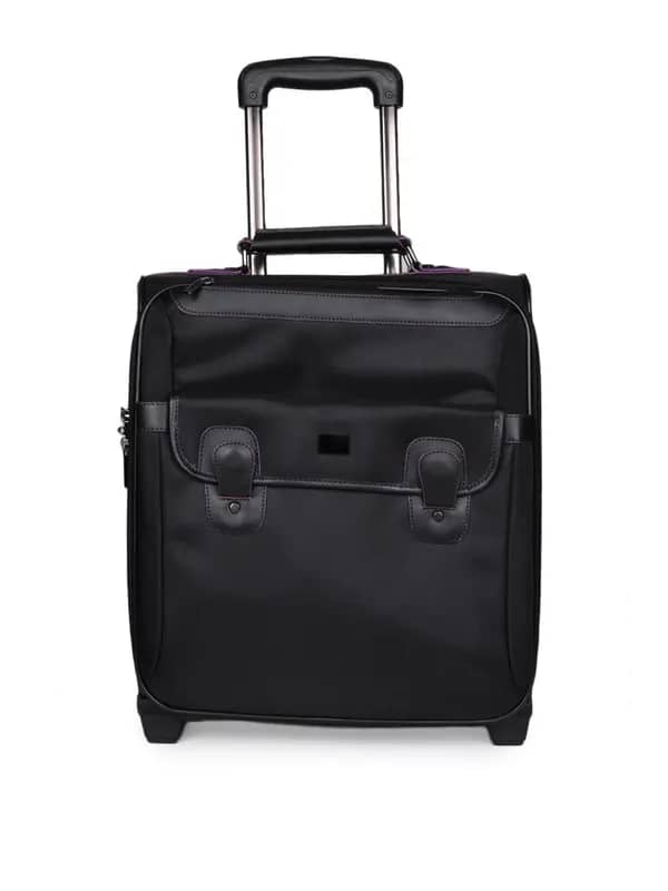 Peter England Unisex Black One Dayer Black Trolley Bag