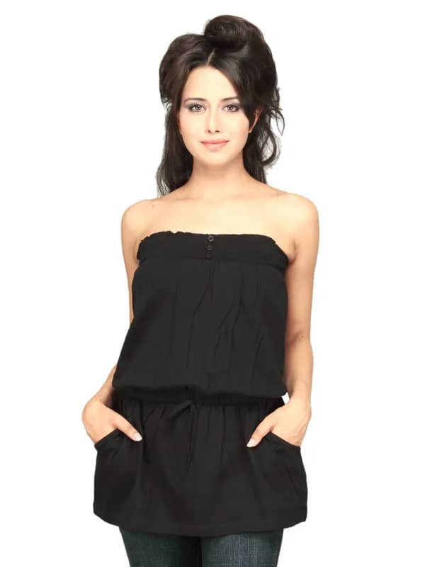 Jealous 21 Women Black Tube Top