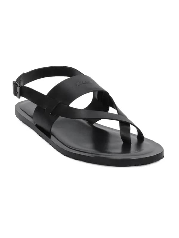 Arrow Men Black Sandals