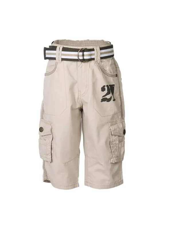 Gini Jony Boys Beige Shorts