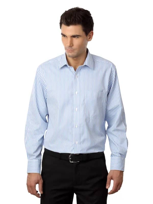 Peter England Men Blue Formal Shirt