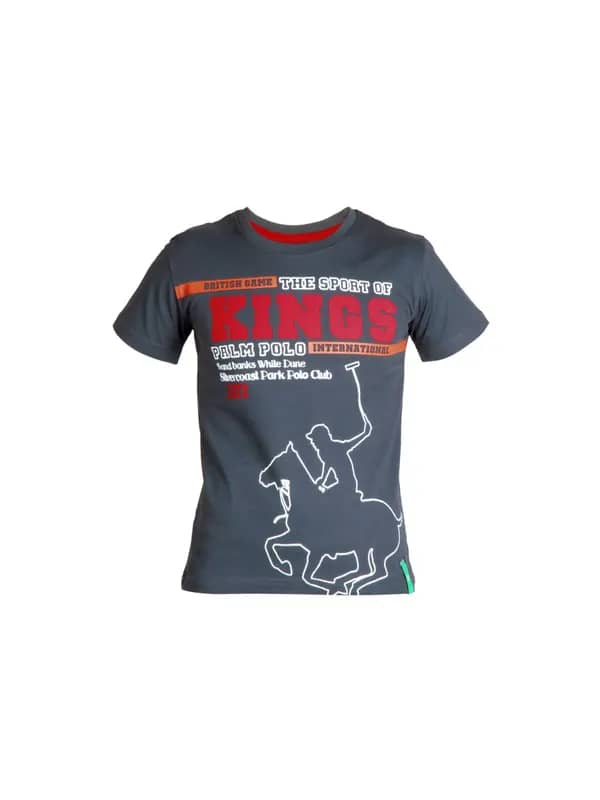 Gini and Jony Boys Printed Dark Navy T-Shirt