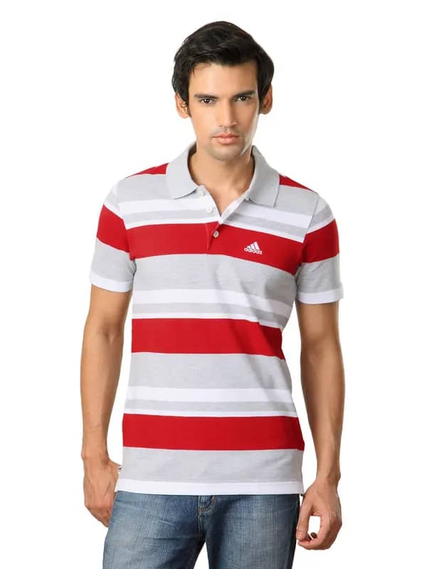 ADIDAS Men Grey T-shirt