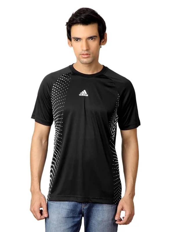 ADIDAS Men Black T-shirt