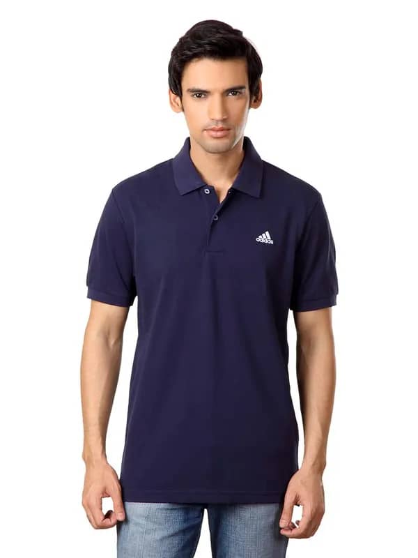 ADIDAS Men Navy Blue T-shirt
