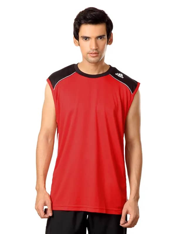 ADIDAS Men Red T-shirt
