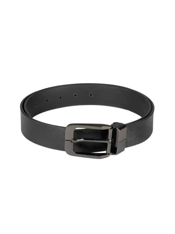 Provogue Men Black Leather Belt
