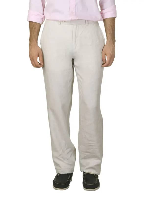 Scullers Men Beige Trousers
