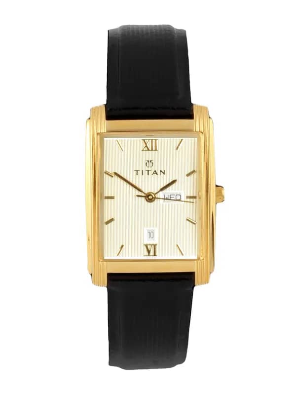 Titan Men Gold Dial Watch