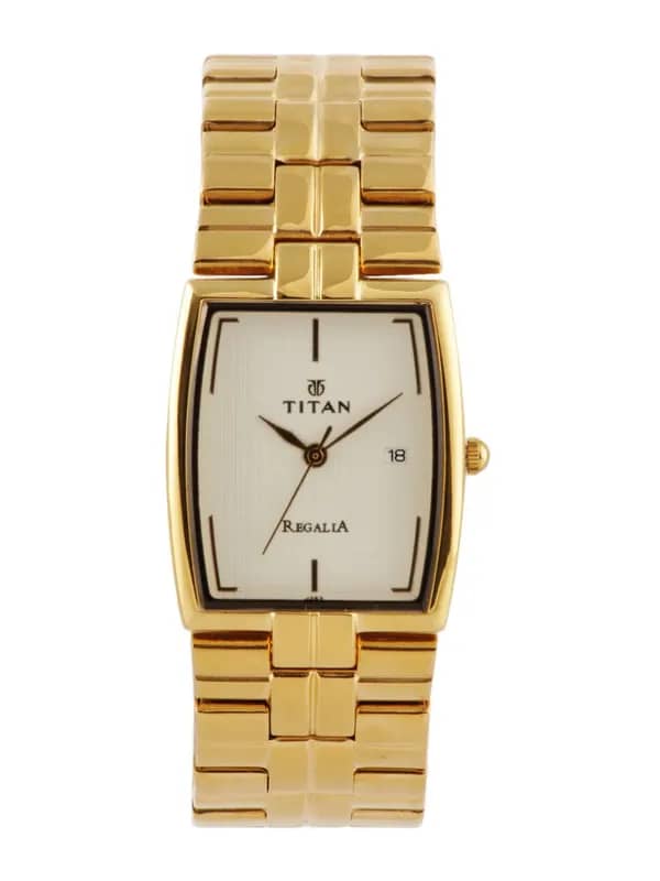 Titan Men White Dial Watch