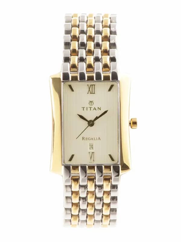 Titan Men Gold Dial Watch