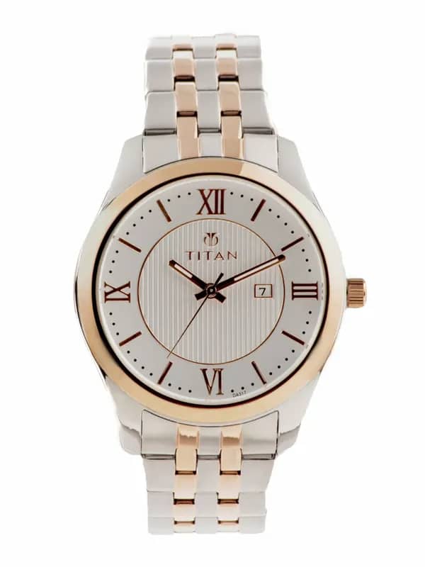 Titan Men White Dial Watch