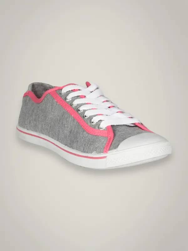 Numero Uno Women Canvas Grey Pink Shoe