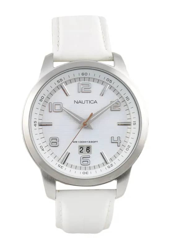 Nautica Men White Dial Watch