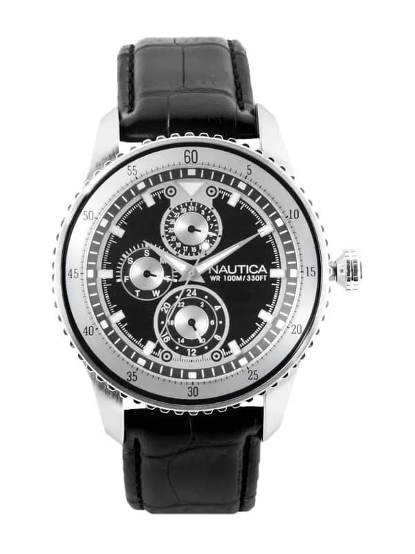 Nautica Men Black Dial Chronograph Watch