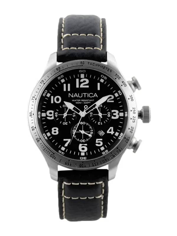Nautica Men Black Dial Chronograph Watch