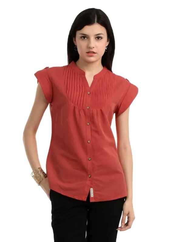 Allen Solly Woman Orange Shirt