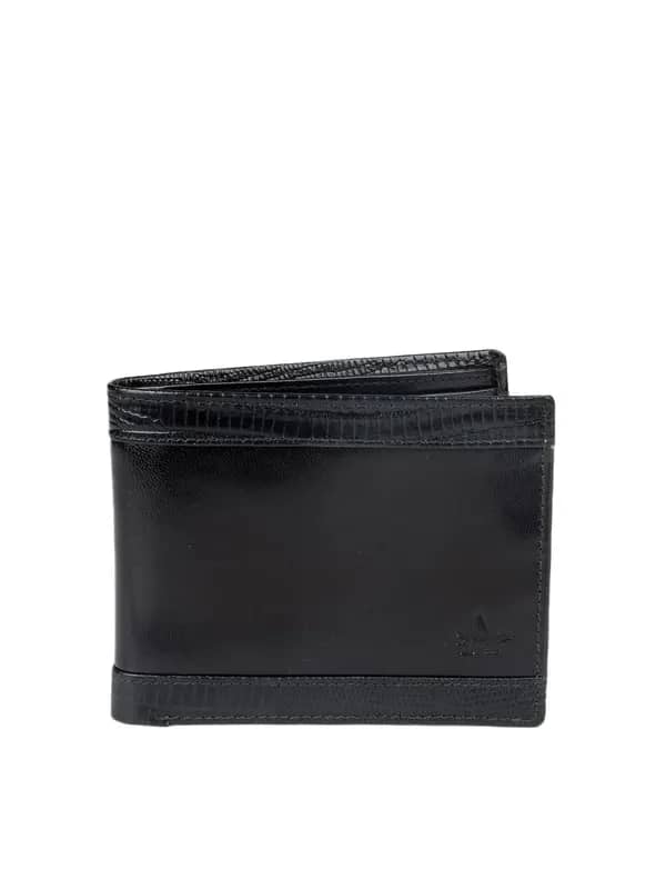 Arrow Men Black Leather Wallet
