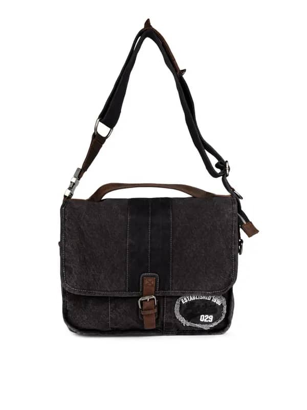 Basics Men Brown Messenger Bag