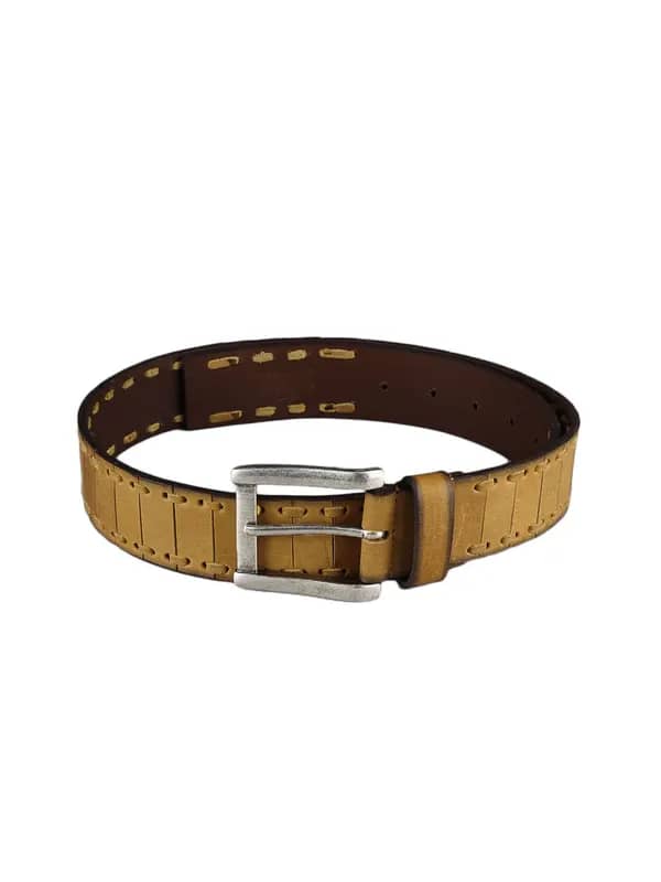 Basics Men Tan Leather Belt