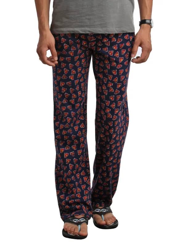 Superman Men Blue Printed Lounge Pants